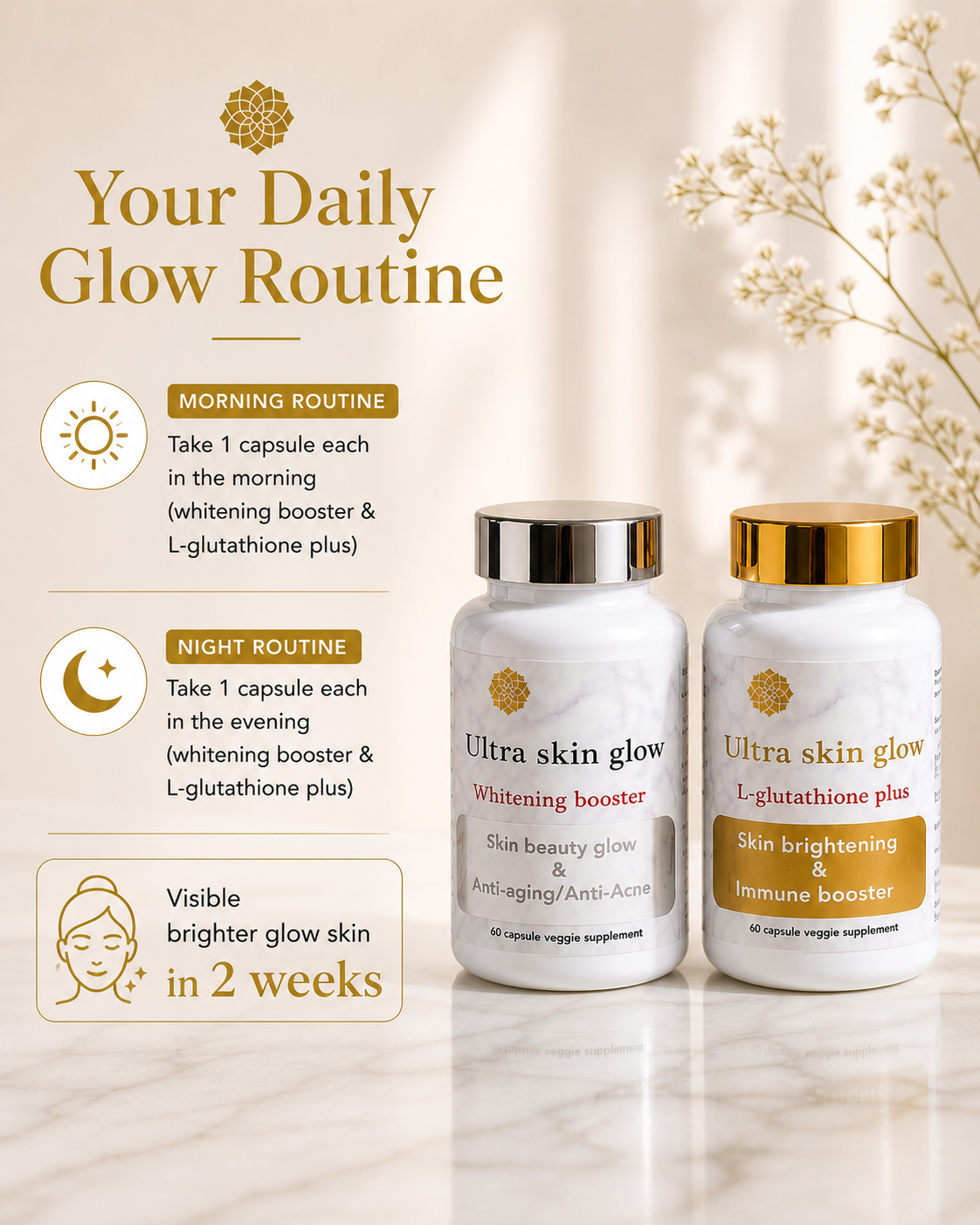Ultra white glow supplement