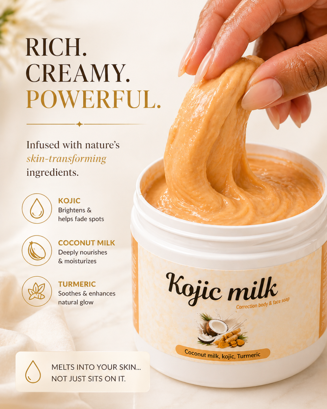 Kojic milk body soap
