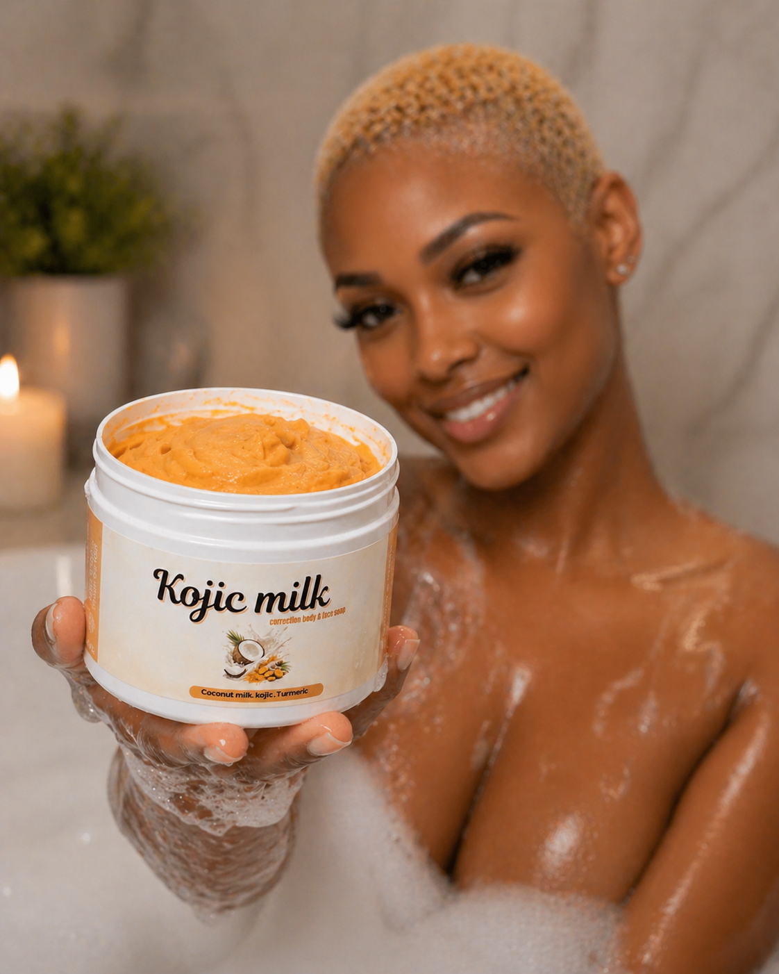Kojic milk body soap